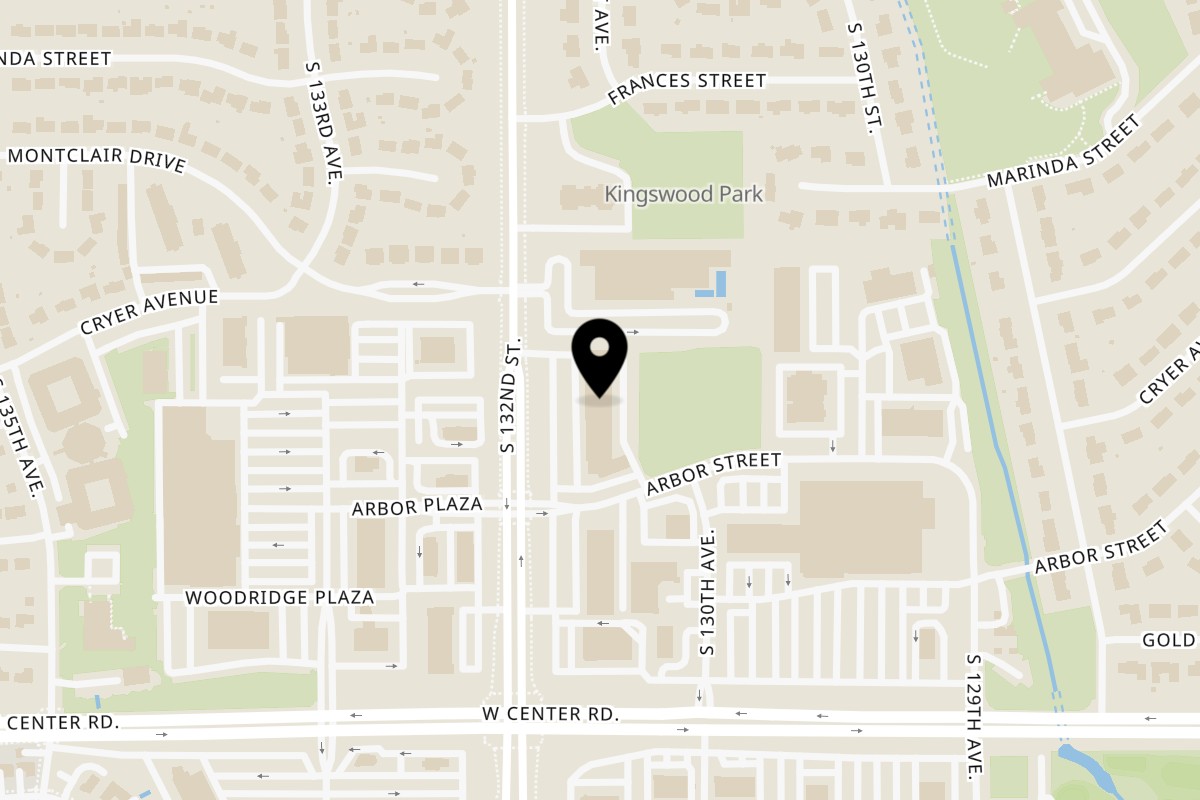 Map showing the location of Star Indian Cuisine on 2429 S 132nd St in Omaha